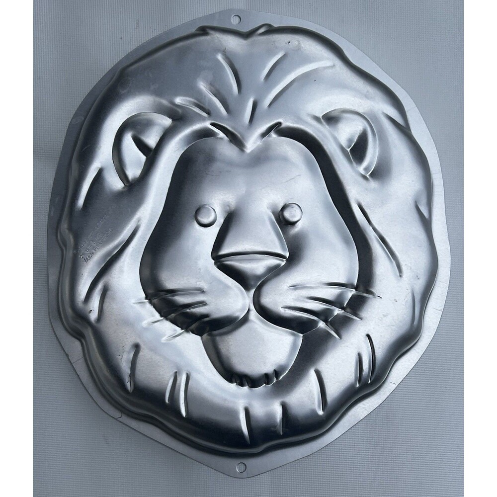 1994 Wilton Jungle Lion Cake Pan 13x15 Aluminum Kids Birthday Party